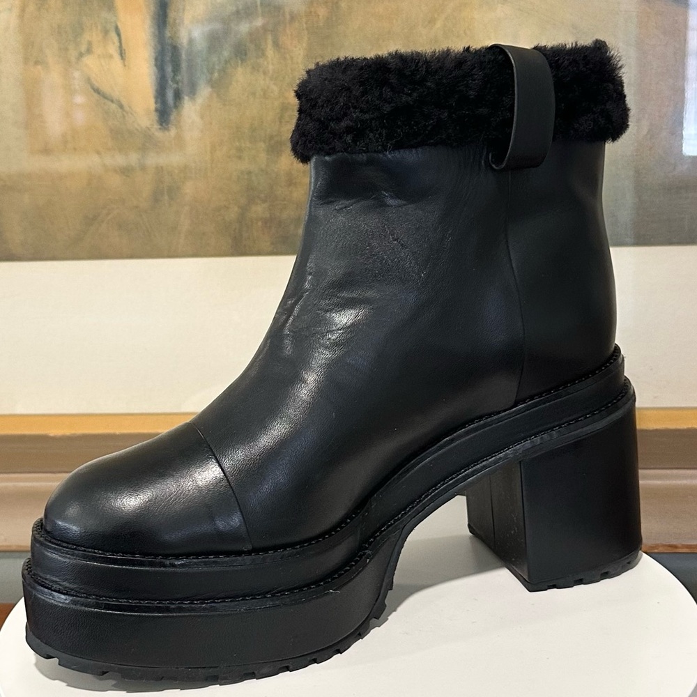 🌹CULT GAIA🌹 Black Raine Genuine Sherling Cuff Boot Size: 41.5 - Picture 5 of 15